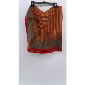 SANDRA ROTH CIAO SPORT Women's Brown Printed Silk Lightweight Scarf
